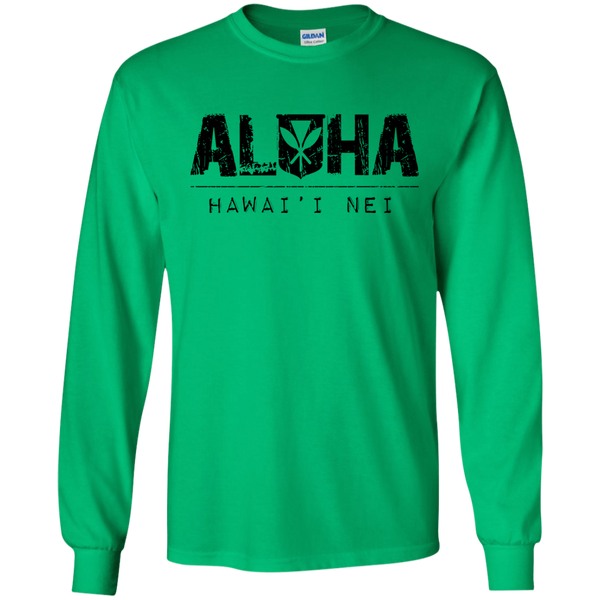 Aloha Hawai'i Nei LS Ultra Cotton T-Shirt, T-Shirts, Hawaii Nei All Day
