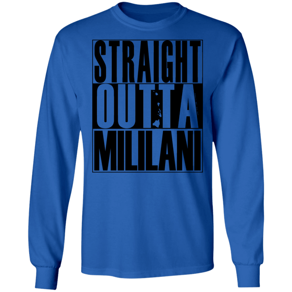 Straight Outta Mililani (black ink) LS T-Shirt