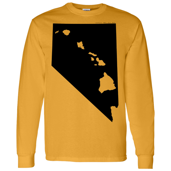 Living in Nevada with Hawaii Roots LS T-Shirt, T-Shirts, Hawaii Nei All Day