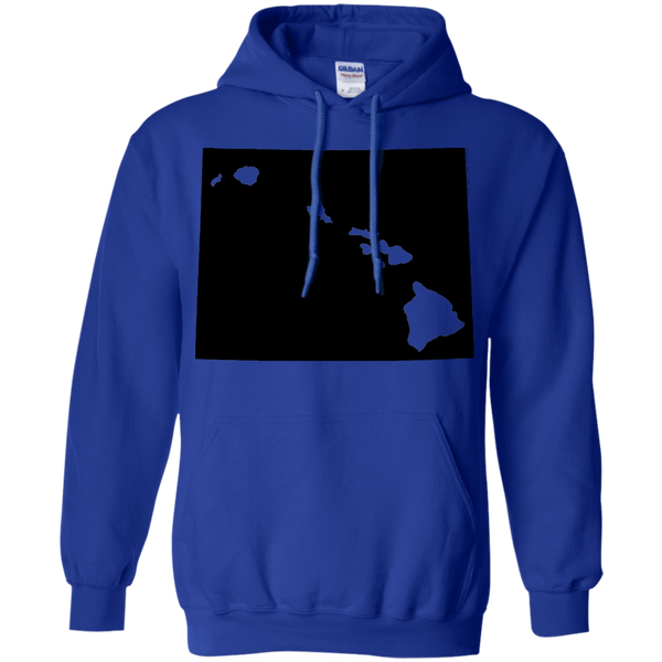 Living in Wyoming with Hawaii Roots Pullover Hoodie 8 oz., Sweatshirts, Hawaii Nei All Day