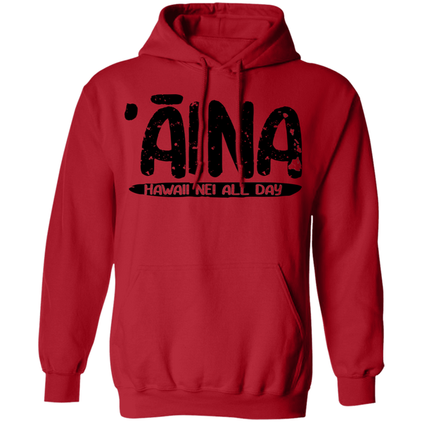 ʻĀina Hawai'i (black ink variant) Pullover Hoodie