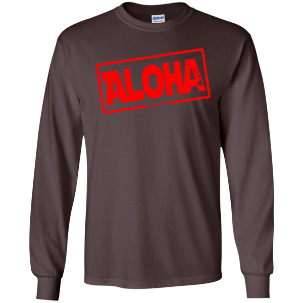 Aloha Hawai'i Nei (Islands red ink) LS Ultra Cotton T-Shirt, T-Shirts, Hawaii Nei All Day