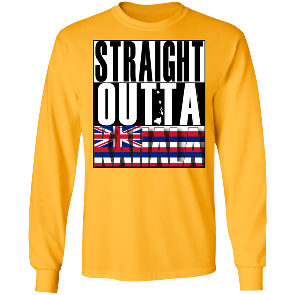 Straight Outta Kahala Hawai'i LS Ultra Cotton T-Shirt, T-Shirts, Hawaii Nei All Day