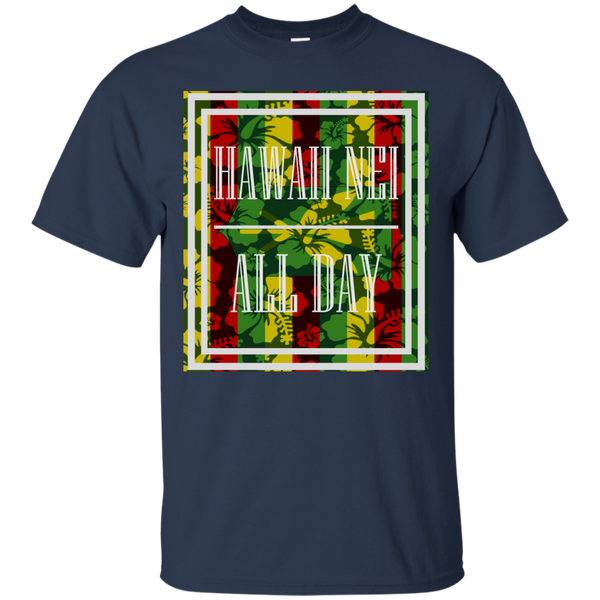 Hawai'i Floral Kanaka Maoli Ultra Cotton T-Shirt, T-Shirts, Hawaii Nei All Day