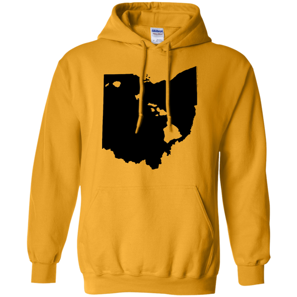 Living in Ohio with Hawaii Roots Pullover Hoodie 8 oz., Sweatshirts, Hawaii Nei All Day