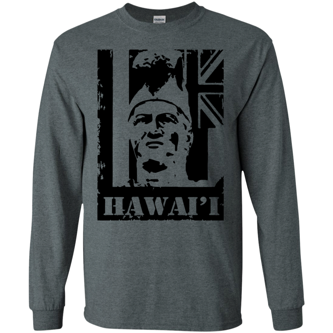 Hawai'i King Kamehameha LS Ultra Cotton T-Shirt, T-Shirts, Hawaii Nei All Day