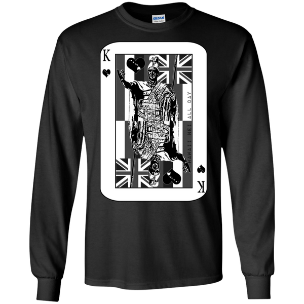 The King of Hawai'i Kamehameha (black ink) LS Ultra Cotton T-Shirt, T-Shirts, Hawaii Nei All Day