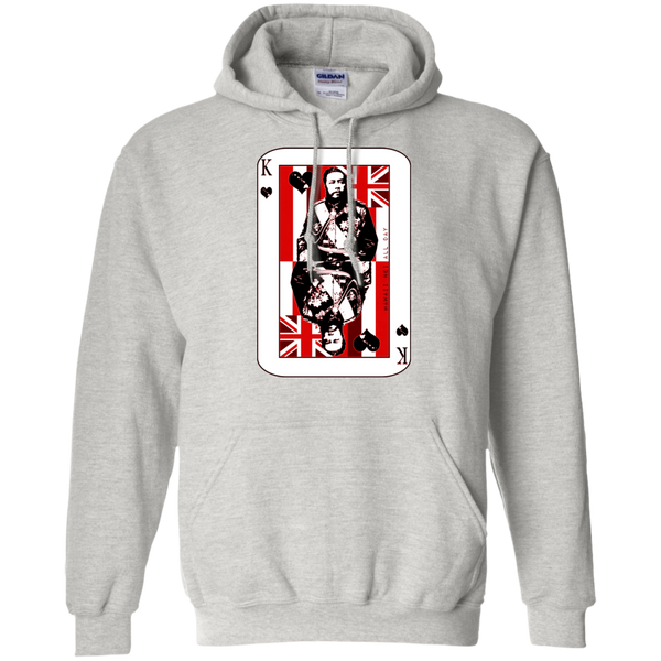 The King of Hawai'i Kalakaua(red ink) Pullover Hoodie, Sweatshirts, Hawaii Nei All Day