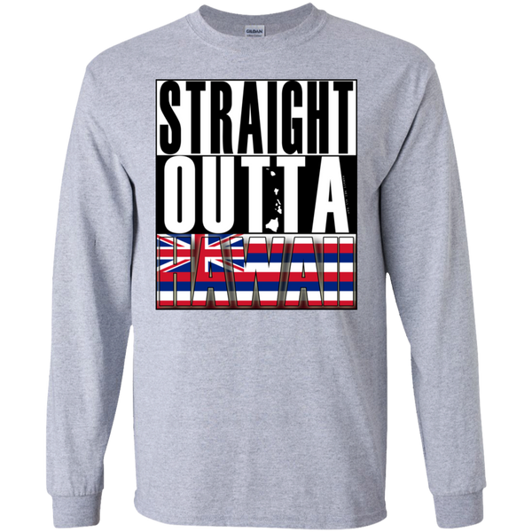 Straight Outta Hawaii LS Ultra Cotton T-Shirt, T-Shirts, Hawaii Nei All Day