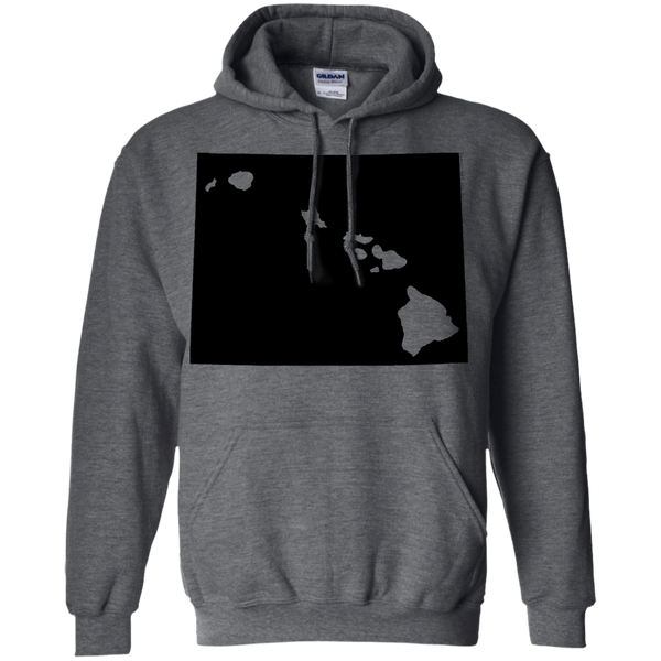 Living in Wyoming with Hawaii Roots Pullover Hoodie 8 oz., Sweatshirts, Hawaii Nei All Day