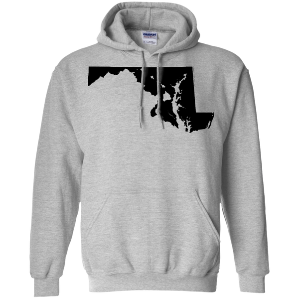Living in Maryland with Hawaii Roots Pullover Hoodie 8 oz., Sweatshirts, Hawaii Nei All Day