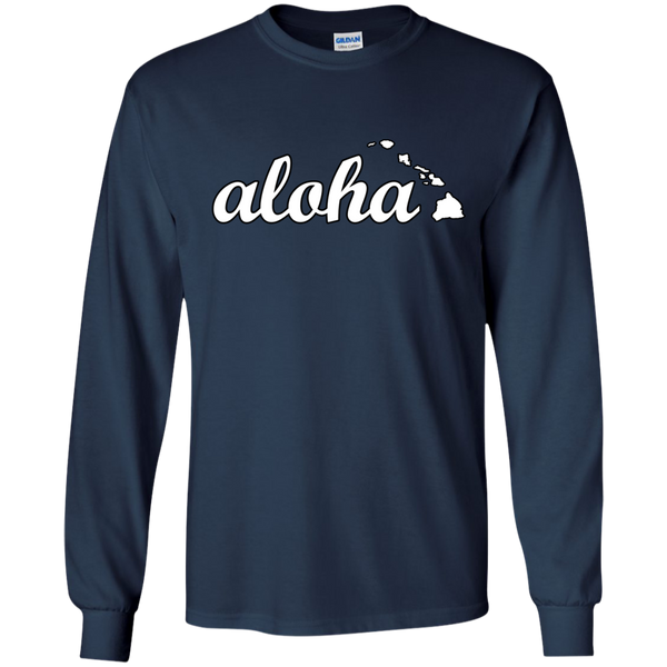 Aloha LS Ultra Cotton Tshirt - Hawaii Nei All Day