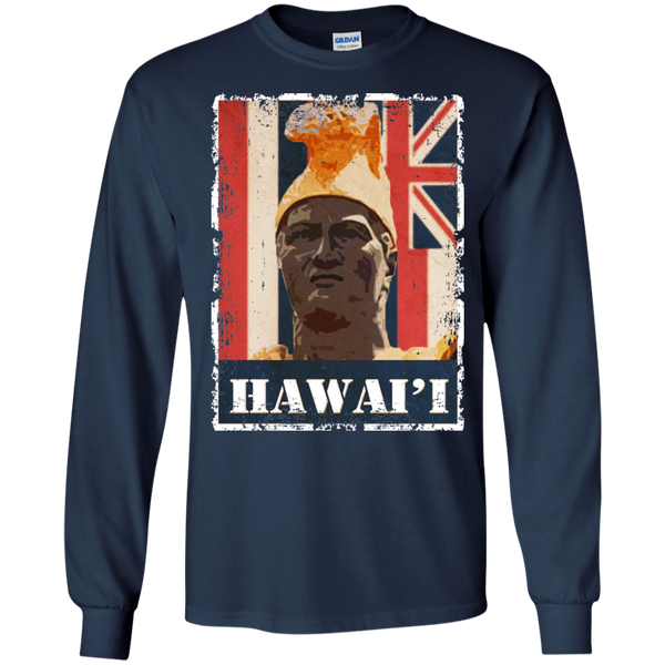 Hawai'i King Kamehameha LS Ultra Cotton Tshirt - Hawaii Nei All Day