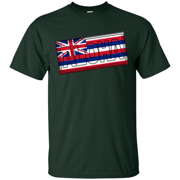 Aloha Hawai'i Flag Ultra Cotton T-Shirt, T-Shirts, Hawaii Nei All Day