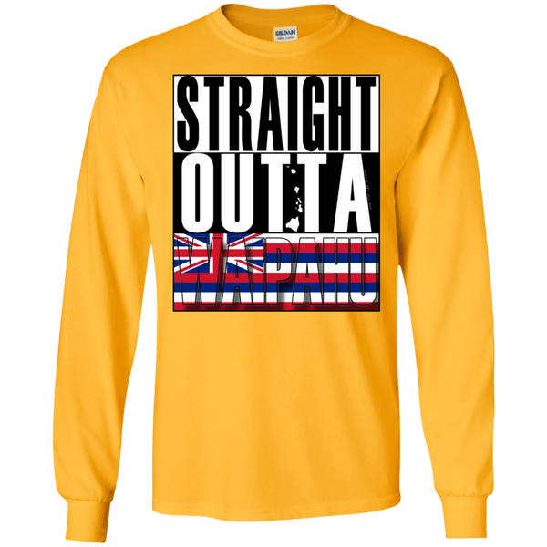 Straight Outta Waipahu Hawai'i LS Ultra Cotton T-Shirt, T-Shirts, Hawaii Nei All Day