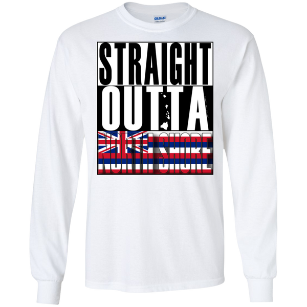 Straight Outta North Shore LS Ultra Cotton T-Shirt, T-Shirts, Hawaii Nei All Day