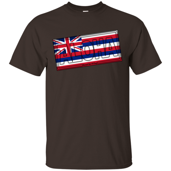 Aloha Hawai'i Flag Ultra Cotton T-Shirt, T-Shirts, Hawaii Nei All Day