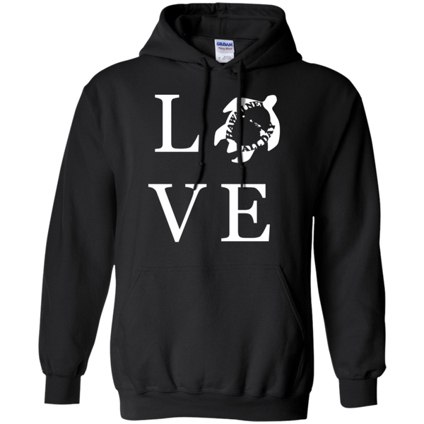 Honu LOVE (white) Pullover Hoodie, Sweatshirts, Hawaii Nei All Day