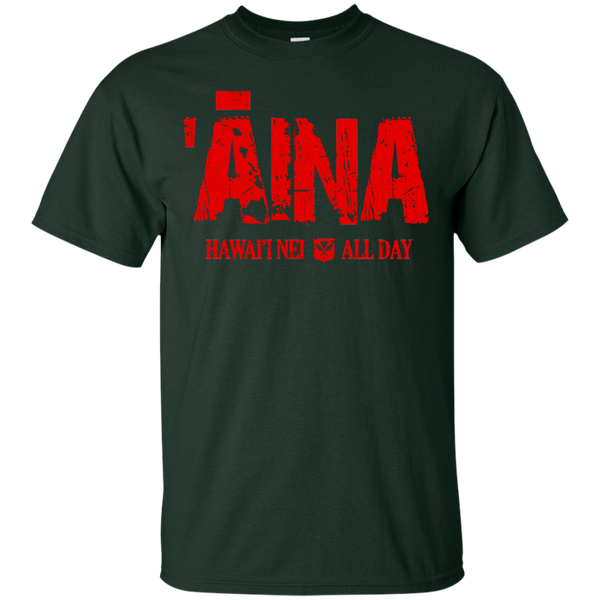 ʻĀina Hawai'i Nei All Day (red ink) Ultra Cotton T-Shirt, T-Shirts, Hawaii Nei All Day