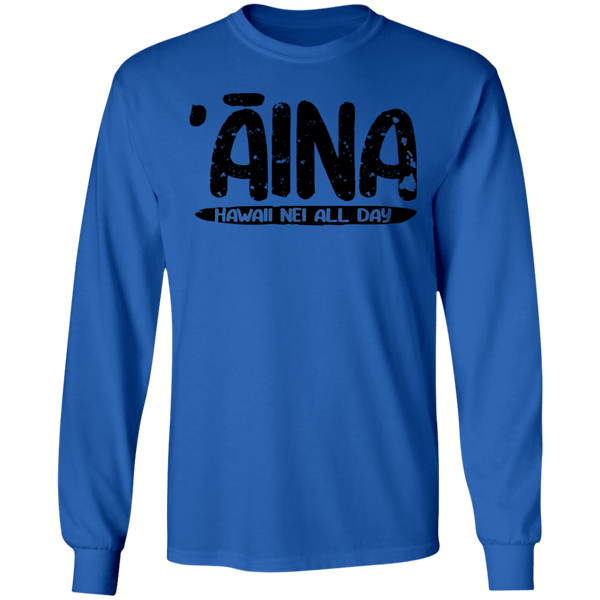 ʻĀina Hawai'i (black ink variant) LS T-Shirt