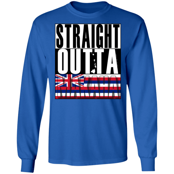 Straight Outta Makaha LS Ultra Cotton T-Shirt, T-Shirts, Hawaii Nei All Day