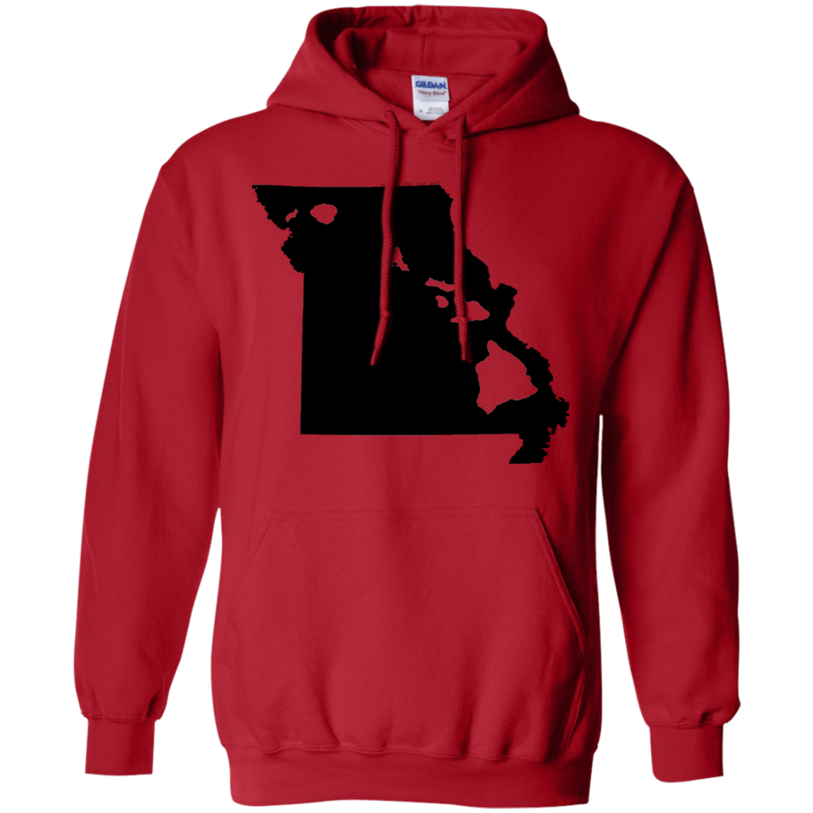 Living in Missouri with Hawaii Roots Pullover Hoodie 8 oz., Sweatshirts, Hawaii Nei All Day