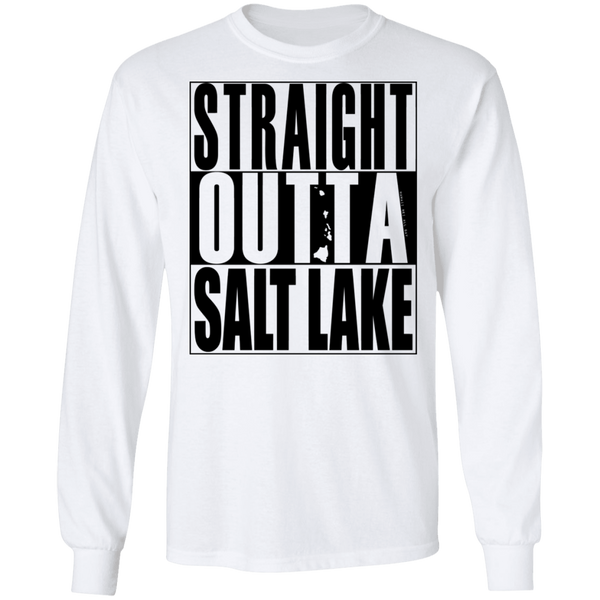 Straight Outta Salt Lake (black ink) LS T-Shirt