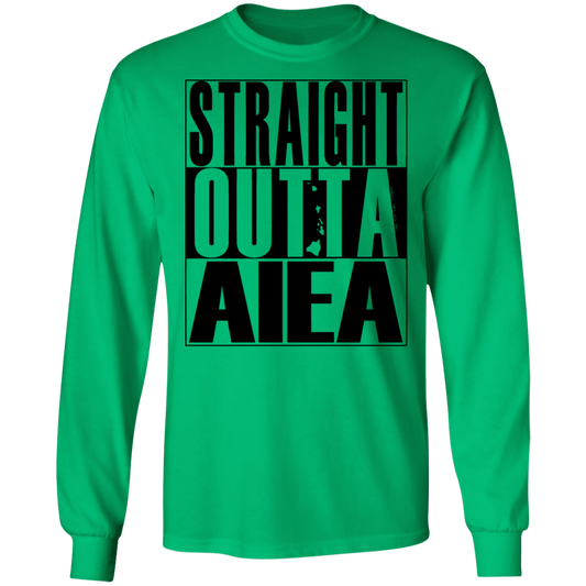 Straight Outta Aiea (black ink) LS T-Shirt