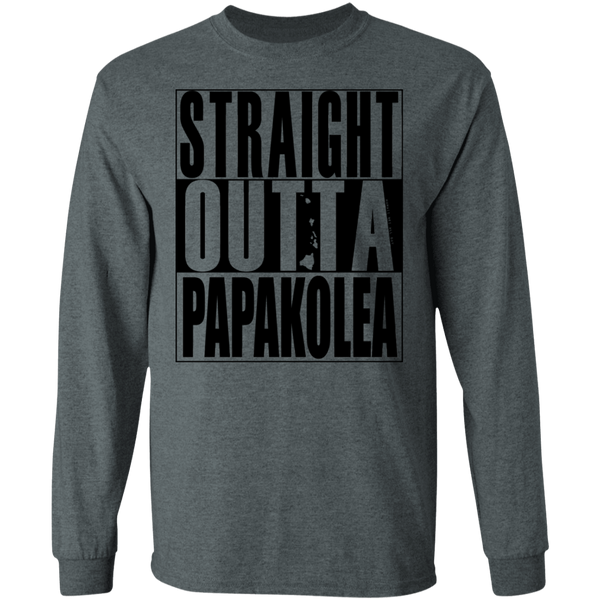 Straight Outta Papakolea (black ink) LS T-Shirt