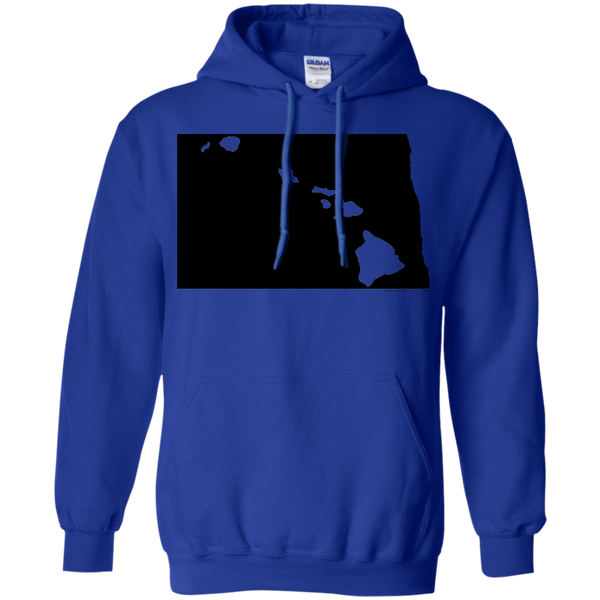 Living in North Dakota with Hawaii Roots Pullover Hoodie 8 oz., Sweatshirts, Hawaii Nei All Day