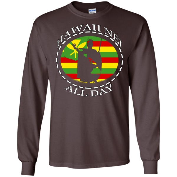 The Rising Sun Kanaka Maoli Flag LS Ultra Cotton T-Shirt, T-Shirts, Hawaii Nei All Day