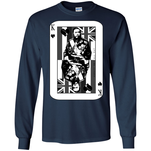 The King of Hawai'i Kalakaua(black ink) LS Ultra Cotton T-Shirt, T-Shirts, Hawaii Nei All Day
