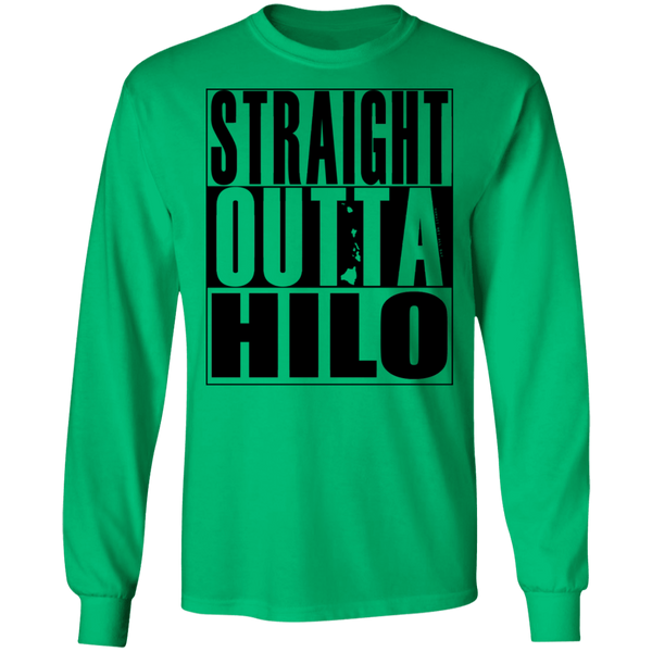 Straight Outta Hilo(black ink) LS T-Shirt