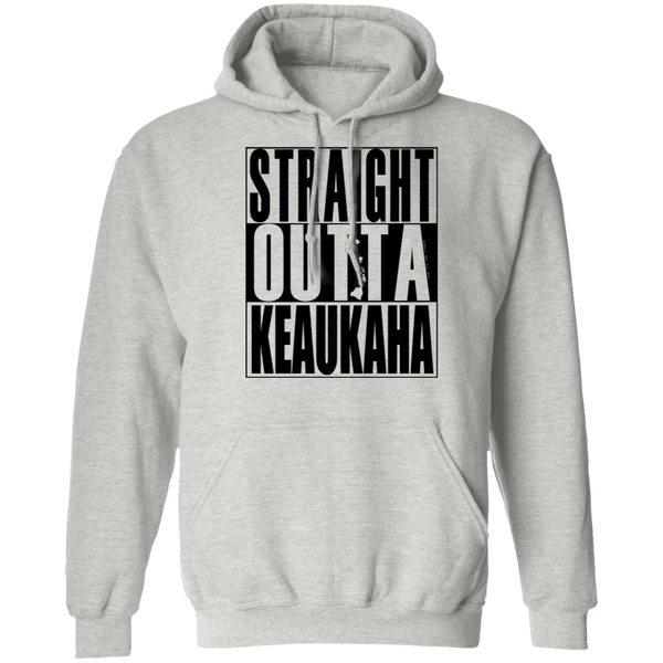 Straight Outta Keaukaha(black ink) Pullover Hoodie