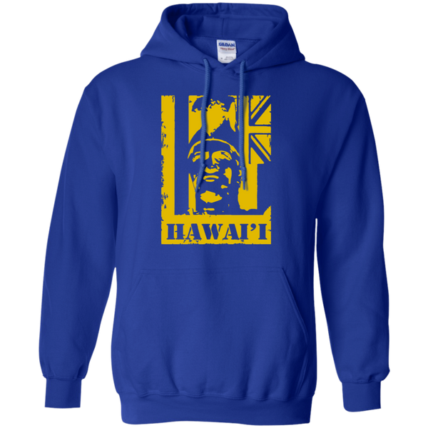 Hawai'i King Kamehameha (yellow) Pullover Hoodie, Sweatshirts, Hawaii Nei All Day