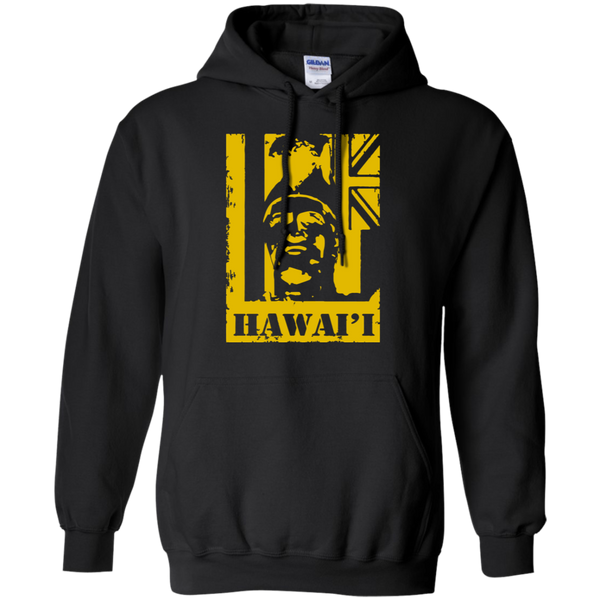 Hawai'i King Kamehameha (yellow) Pullover Hoodie, Sweatshirts, Hawaii Nei All Day