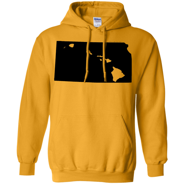 Living in Kansas with Hawaii Roots Pullover Hoodie 8 oz., Sweatshirts, Hawaii Nei All Day