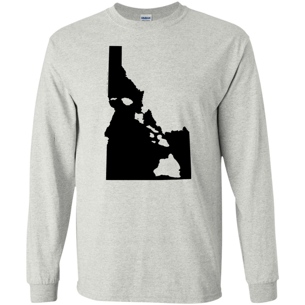 Living In Idaho With Hawaii Roots LS Ultra Cotton T-Shirt, T-Shirts, Hawaii Nei All Day