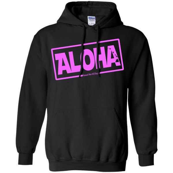 Aloha Hawai'i Nei (Islands pink ink) Pullover Hoodie, Sweatshirts, Hawaii Nei All Day