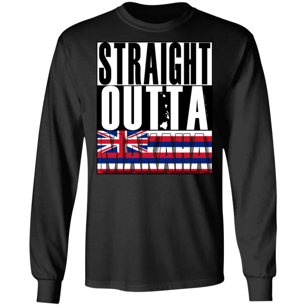 Straight Outta Makaha LS Ultra Cotton T-Shirt, T-Shirts, Hawaii Nei All Day