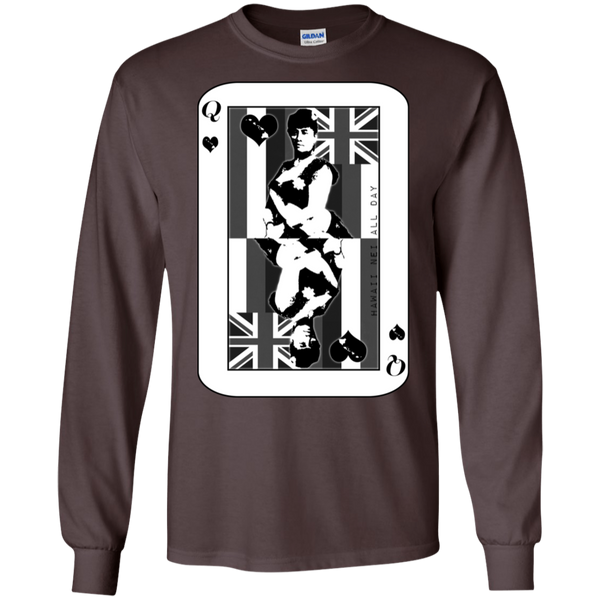 The Queen of Hawai'i Liliuokalani (black ink) LS Ultra Cotton T-Shirt, T-Shirts, Hawaii Nei All Day