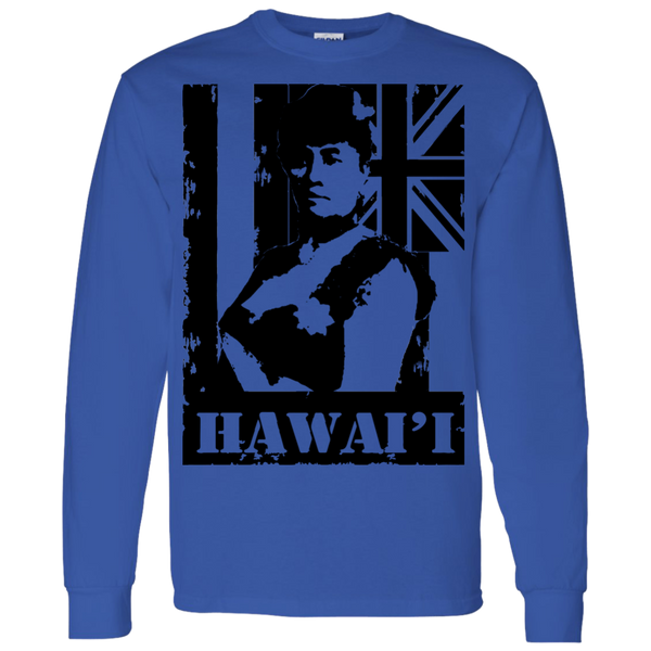 Hawai'i Queen Liliuokalani LS T-Shirt 5.3 oz., T-Shirts, Hawaii Nei All Day