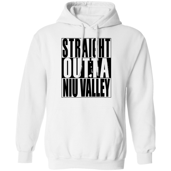 Straight Outta Niu Valley (black ink) Pullover Hoodie