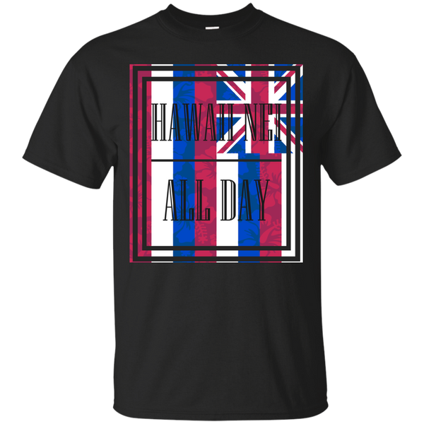 Hawai'i Floral Flag Ultra Cotton T-Shirt, T-Shirts, Hawaii Nei All Day
