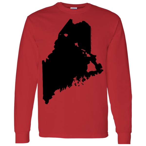 Living in Maine with Hawaii Roots LS T-Shirt 5.3 oz., T-Shirts, Hawaii Nei All Day