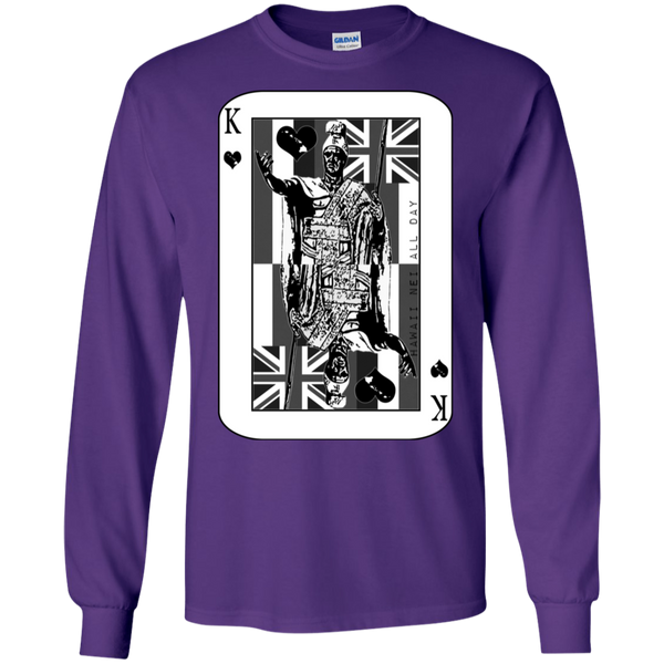 The King of Hawai'i Kamehameha (black ink) LS Ultra Cotton T-Shirt, T-Shirts, Hawaii Nei All Day