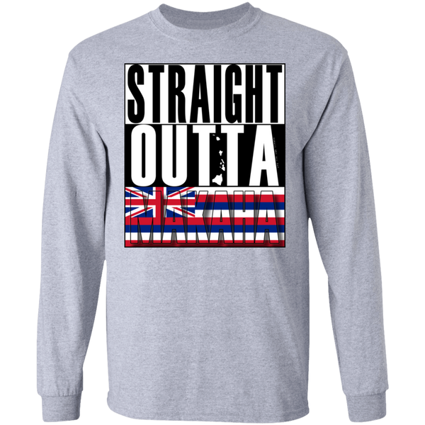 Straight Outta Makaha LS Ultra Cotton T-Shirt, T-Shirts, Hawaii Nei All Day
