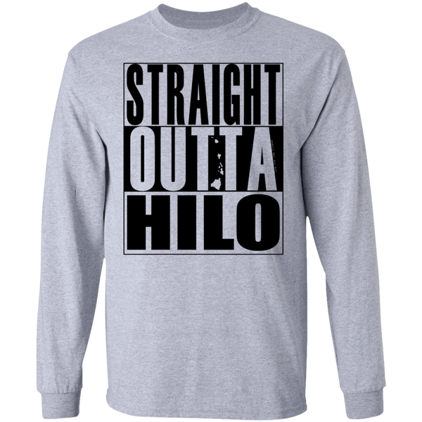 Straight Outta Hilo(black ink) LS T-Shirt