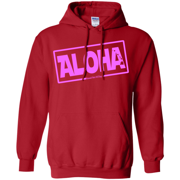 Aloha Hawai'i Nei (Islands pink ink) Pullover Hoodie, Sweatshirts, Hawaii Nei All Day