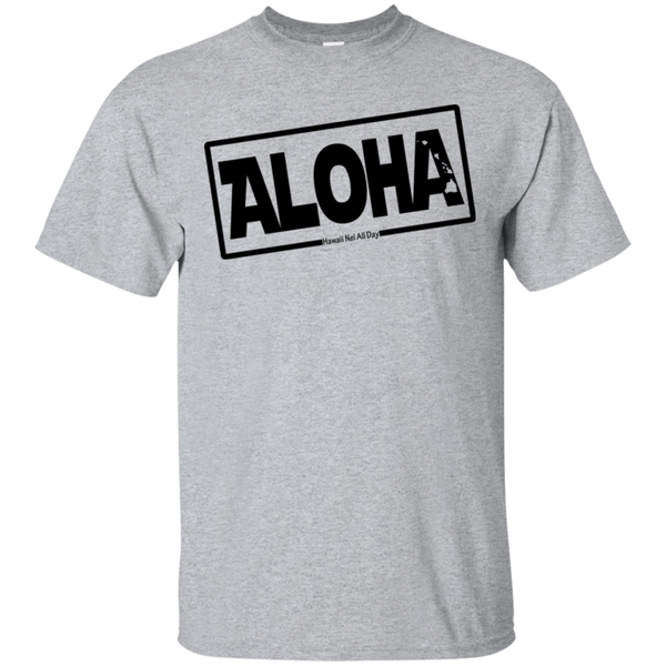 Aloha Hawai'i Nei (Islands blk ink) Ultra Cotton T-Shirt, T-Shirts, Hawaii Nei All Day